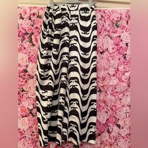 Pair of white and black Palazzo pants